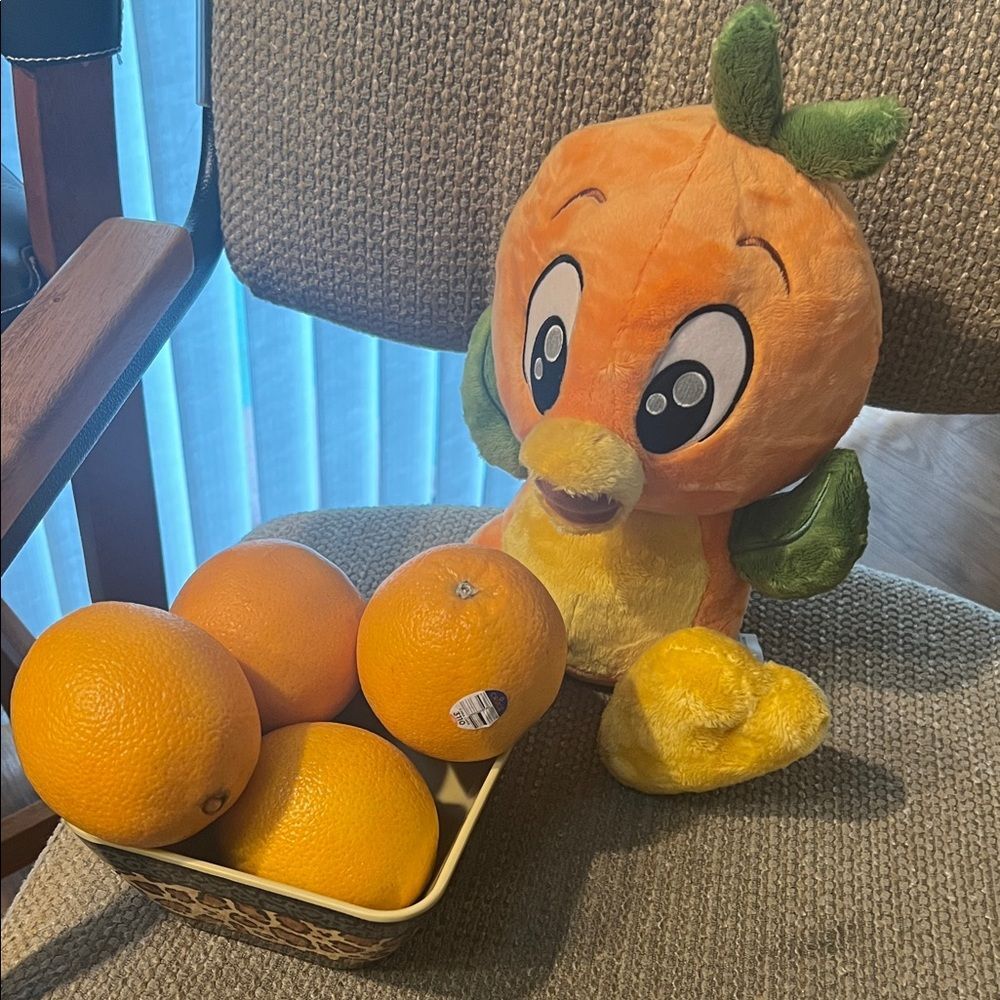 #1099**Orange and Green Plush Toy for Small Pets - Picture 3 of 7
